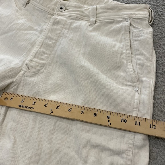 Diesel Industry Denim Jean Shorts Mens 34 White Button Fly Raw Hem - Picture 14 of 16